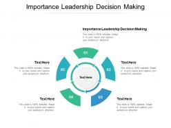 Importance leadership decision making ppt powerpoint presentation outline good cpb