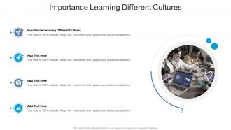 Importance Learning Different Cultures In Powerpoint And Google Slides Cpb