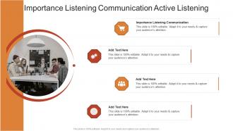 Importance Listening Communication Active Listening In Powerpoint And Google Slides Cpb