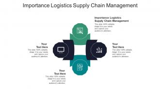 Importance logistics supply chain management ppt powerpoint presentation infographics styles cpb