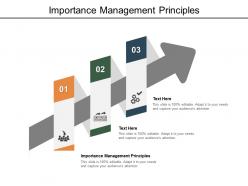 Importance management principles ppt powerpoint presentation ideas cpb