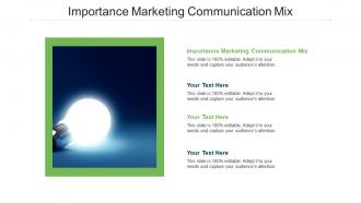Importance marketing communication mix ppt powerpoint presentation layouts deck cpb