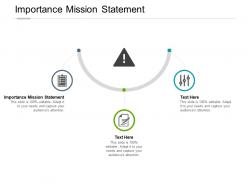 Importance mission statement ppt powerpoint presentation infographic template portfolio cpb