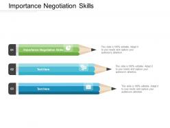 Importance negotiation skills ppt powerpoint presentation gallery shapes cpb