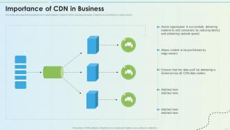 Importance Of Cdn In Business Delivery Network Ppt Slides Example Topics