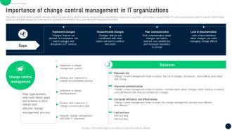 Importance Of Change In It Organizations Change Control Process To Manage In It Organizations CM SS