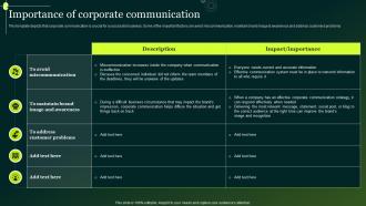 Importance Of Corporate Communication Crisis Communication