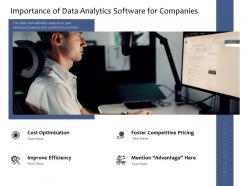 Importance of data analytics software for companies