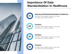 Importance of data standardization in healthcare ppt powerpoint presentation ideas visual cpb