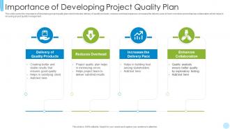 Importance Of Developing Project Quality Plan