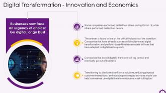 Importance Of Digital Transformation In Business Training Ppt