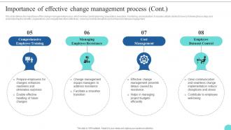 Importance Of Effective Change Management Kotters 8 Step Model Guide CM SS Analytical Appealing