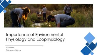 Importance Of Environmental Physiology And Ecophysiology PPT Information AT