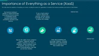Importance of everything as a service xaas ppt model samples