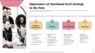 Importance Of Functional Level Strategy To The Business Operational Efficiency Strategy SS V