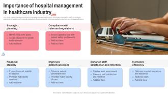 Importance Of Hospital Management Implementing Hospital Management Strategies To Enhance Strategy SS