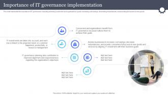 Importance Of It Governance Implementation Information And Communications Governance Ict Governance