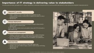 Importance Of IT Strategy In Delivering Value To Strategic Initiatives To Boost IT Strategy SS V