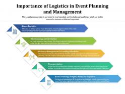 Importance Of Logistics In Event Planning And Management