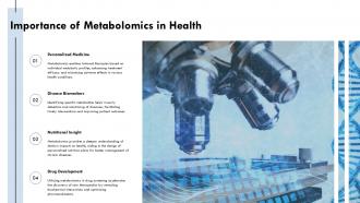 Importance Of Metabolomics In Health Metabolomics Profiling PPT Template ST AI SS
