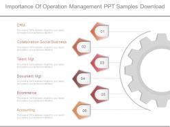 Importance of operation management ppt samples download