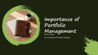 Importance of Portfolio Management PPT Mockup VA