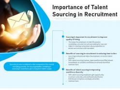 Importance of talent sourcing in recruitment