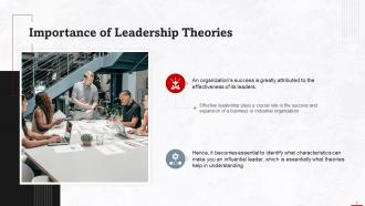 Importance Of Theories Of Leadership Training Ppt