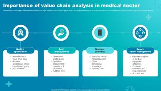 Importance Of Value Chain Analysis In Medical Sector