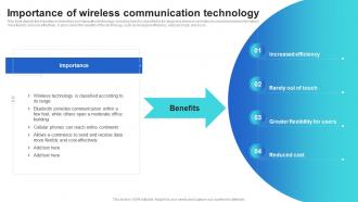 Importance Of Wireless Communication Technology Mobile Communication Standards 1g To 5g