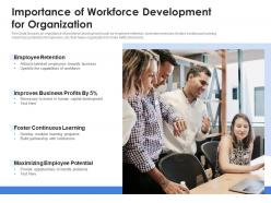 Importance of workforce development for organization