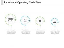 Importance operating cash flow ppt powerpoint presentation icon examples cpb