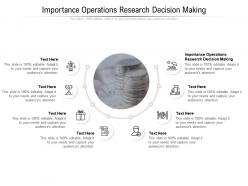 Importance operations research decision making ppt powerpoint presentation outline examples cpb