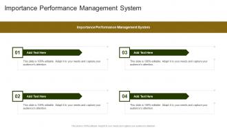 Importance Performance Management System In Powerpoint And Google Slides Cpb