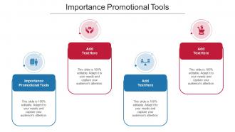 Importance Promotional Tools Ppt Powerpoint Presentation Infographics Ideas Cpb