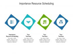 Importance resource scheduling ppt powerpoint presentation icon introduction cpb