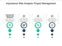 Importance risk analysis project management ppt powerpoint presentation file sample cpb