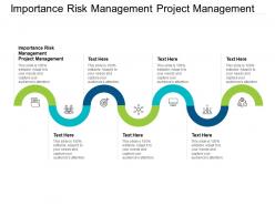 Importance risk management project management ppt powerpoint presentation outline cpb