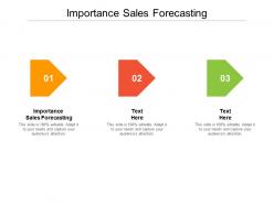 Importance sales forecasting ppt powerpoint presentation styles format cpb