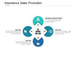Importance sales promotion ppt powerpoint presentation portfolio visuals cpb