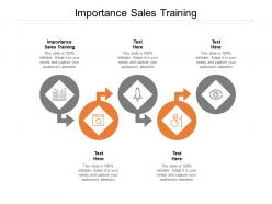 Importance sales training ppt powerpoint presentation tips cpb