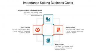 Importance Setting Business Goals Ppt Powerpoint Presentation Model Aids Cpb