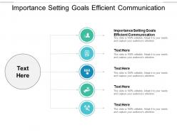 Importance setting goals efficient communication ppt powerpoint presentation inspiration structure cpb