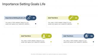 Importance Setting Goals Life In Powerpoint And Google Slides Cpb