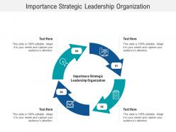 Importance strategic leadership organization ppt powerpoint presentation inspiration summary cpb