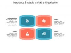 Importance strategic marketing organization ppt powerpoint presentation layouts example topics cpb