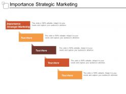 Importance strategic marketing ppt powerpoint presentation icon diagrams cpb