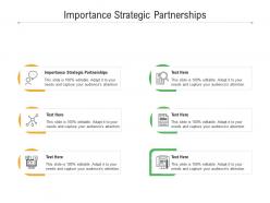 Importance strategic partnerships ppt powerpoint presentation infographics ideas cpb