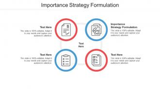 Importance strategy formulation ppt powerpoint presentation model images cpb