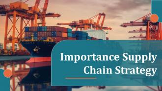 Importance Supply Chain Strategy Powerpoint Presentation And Google Slides ICP